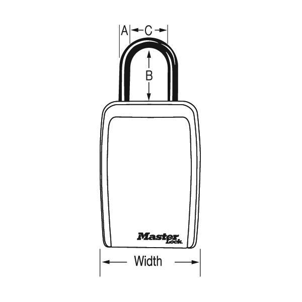 Master Lock 5422D Set Your Own Combination Push Button Portable Lock Box 3-1/8in (79mm) Wide-Combination-HodgeProducts.com